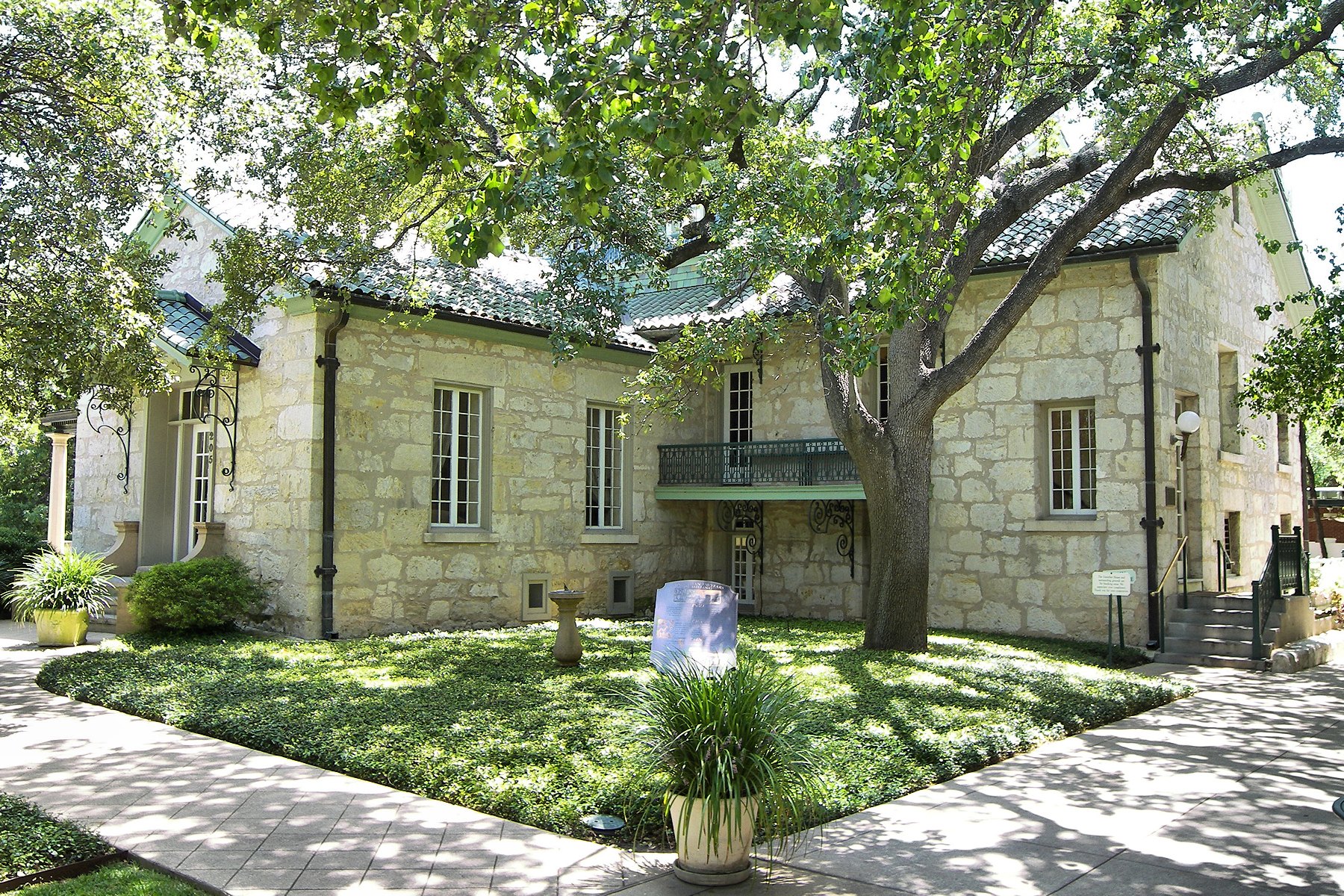 The Guenther House on East Guenther Street in King William, San Antonio, in dappled shade