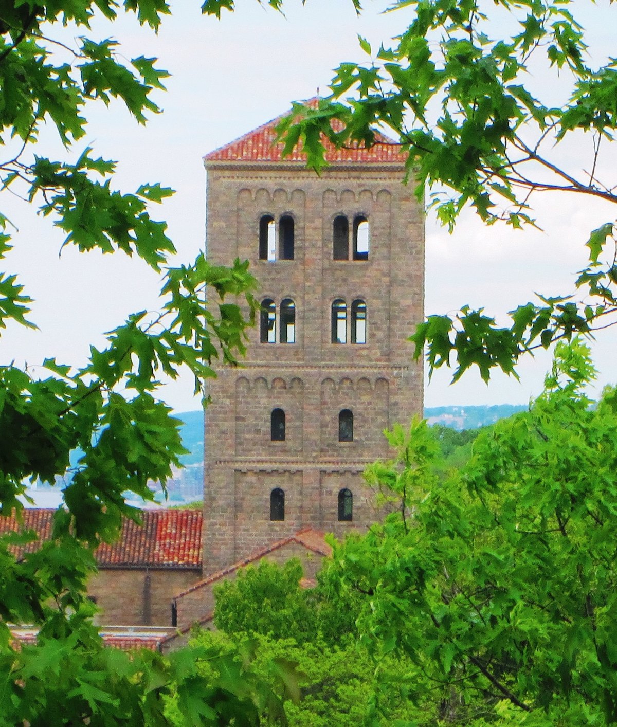 The Met Cloisters seen from Linden Terrace in Fort Tryon Park, Washington Heights