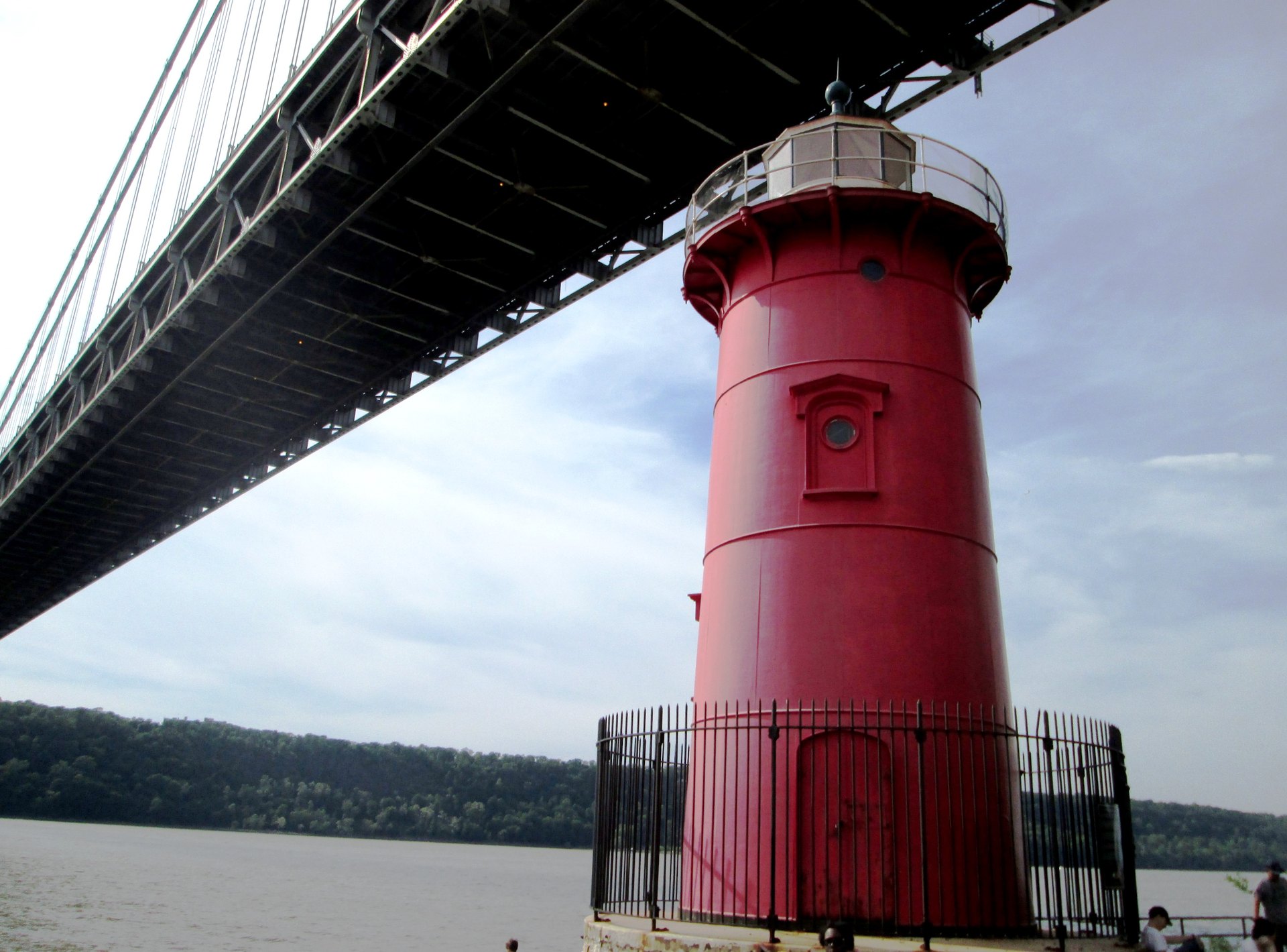 The Little Red Lighthouse under the George Washington Bridge in Washington Heights, Manhattan